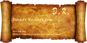 Deuch Krisztina névjegykártya
